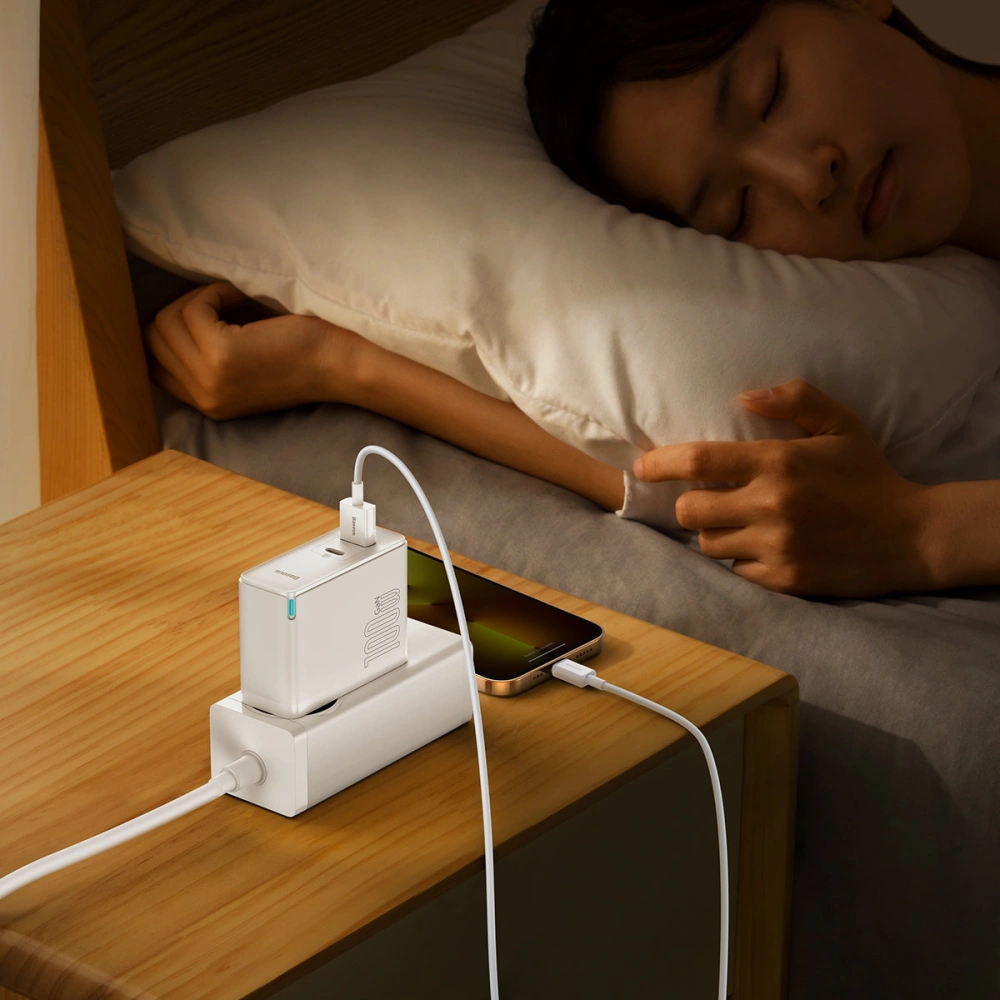 Ładowarka sieciowa Baseus GaN5 Pro USB-C/USB 100W PD 3.0 QC4 .0+ AFC biały