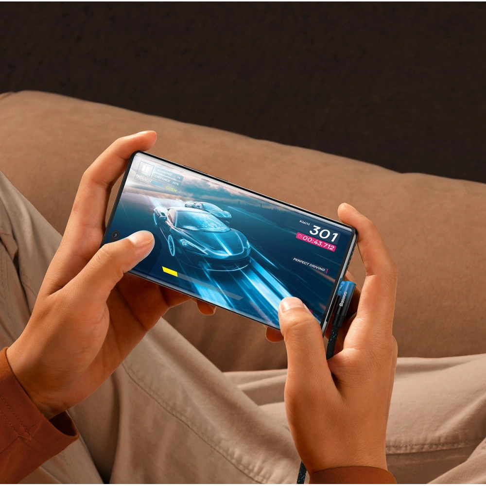 Kabel kątowy Baseus MVP Elbow USB-C - USB-C PD 100W 2m 5A niebieski