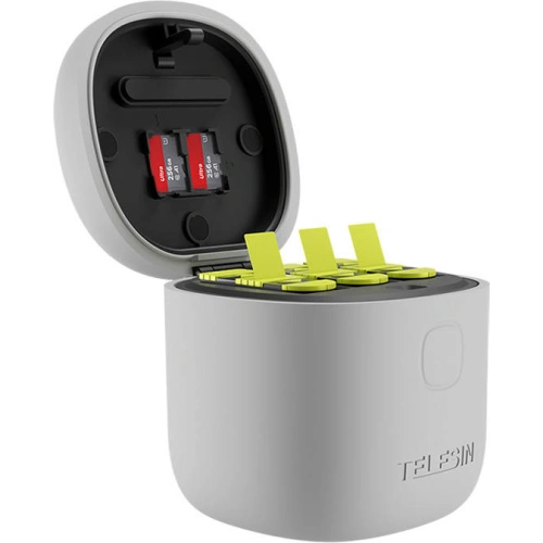 Buy Telesin 3-slot waterproof charger Allin box for GoPro Hero 9 / Hero 10 + 3 batteries (GP-BTR-906-GY-B) - TLS092 - {ean13} - Home Screen Store Europe
