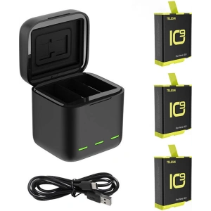 Buy Telesin 3-slot charger Box for GoPro Hero 9 / Hero 10 + 3 batteries (GP-BNC-902-B) - TLS093 - {ean13} - Home Screen Store Europe