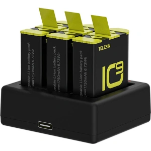 Buy Telesin 3-slot charger Box for GoPro Hero 9 / Hero 10 + 2 batteries (GP-BTR-903-B) - TLS094 - {ean13} - Home Screen Store Europe