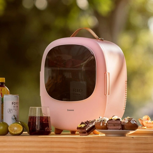 Kup Mini-Autokühlschrank für Reisen Baseus rosa - BSU3457PNK - {ean13} - Sklep Home Screen