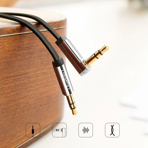 Kup Płaski kabel UGREEN audio AUX 3,5mm mini jack 5m srebrny - UGR1330SLV - {ean13} - Sklep Home Screen