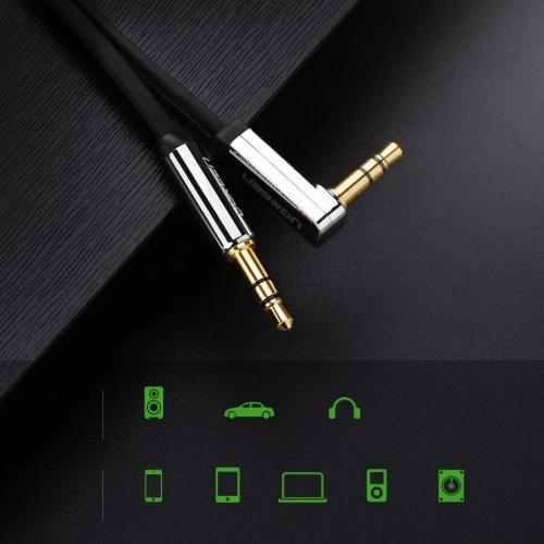 Kup Płaski kabel UGREEN audio AUX 3,5mm mini jack 5m srebrny - UGR1330SLV - {ean13} - Sklep Home Screen