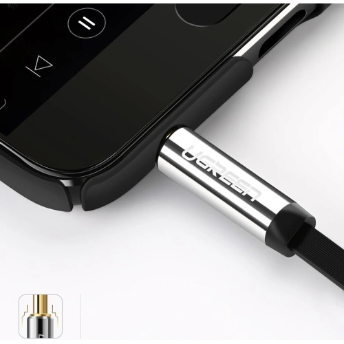 Kup Płaski kabel UGREEN audio AUX 3,5mm mini jack 5m srebrny - UGR1330SLV - {ean13} - Sklep Home Screen