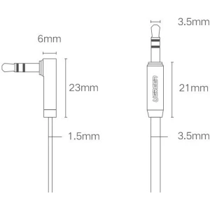 Płaski kabel UGREEN audio AUX 3,5mm mini jack 5m srebrny