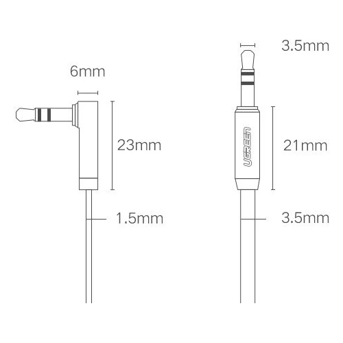 Kup Płaski kabel UGREEN audio AUX 3,5mm mini jack 5m srebrny - UGR1330SLV - {ean13} - Sklep Home Screen