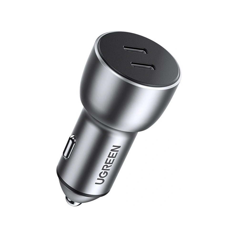 Ładowarka samochodowa UGREEN CD213 2x USB-C QC3.0 PD 3.0 36W FCP AFC 3A szary