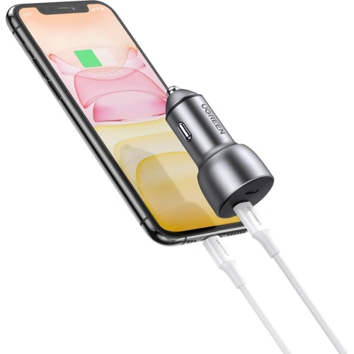 Kup Ładowarka samochodowa UGREEN CD213 2x USB-C QC3.0 PD 3.0 36W FCP AFC 3A szary - UGR1331GRY - {ean13} - Sklep Home Screen