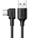 UGREEN US307 angle cable with side USB plug - USB Type C 5 A Quick Charge 3.0 SCP FCP 2 m black