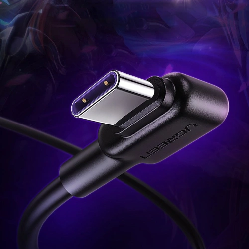 Kup Úhlový kabel UGREEN US307 USB-A - USB-C QC 3.0 SCP FCP 5A 2m černý - UGR1332BLK - {ean13} - Sklep Home Screen