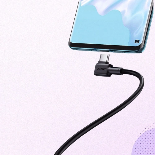 Kup Úhlový kabel UGREEN US307 USB-A - USB-C QC 3.0 SCP FCP 5A 2m černý - UGR1332BLK - {ean13} - Sklep Home Screen