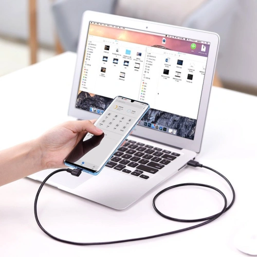 Kup Úhlový kabel UGREEN US307 USB-A - USB-C QC 3.0 SCP FCP 5A 2m černý - UGR1332BLK - {ean13} - Sklep Home Screen