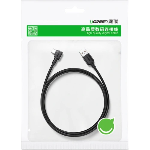Kup Úhlový kabel UGREEN US307 USB-A - USB-C QC 3.0 SCP FCP 5A 2m černý - UGR1332BLK - {ean13} - Sklep Home Screen