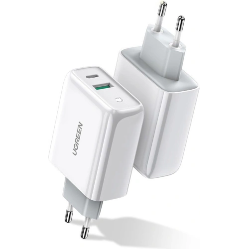 Kup UGREEN CD170 USB-A/USB-C 36W QC 4.0 PD fehér hálózati töltő - UGR1333WHT - {ean13} - Sklep Home Screen