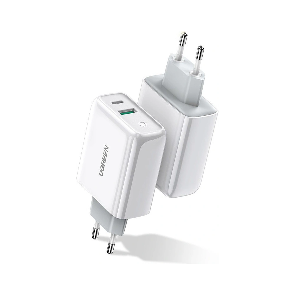 Ładowarka sieciowa UGREEN CD170 USB-A/USB-C 36W QC 4.0 PD biały
