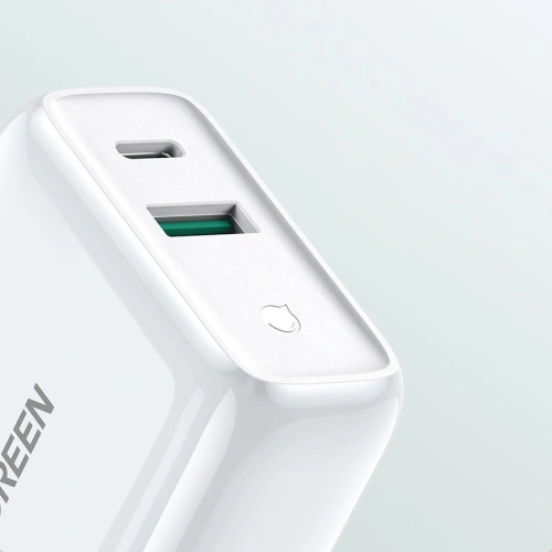 Kup UGREEN CD170 USB-A/USB-C 36W QC 4.0 PD fehér hálózati töltő - UGR1333WHT - {ean13} - Sklep Home Screen