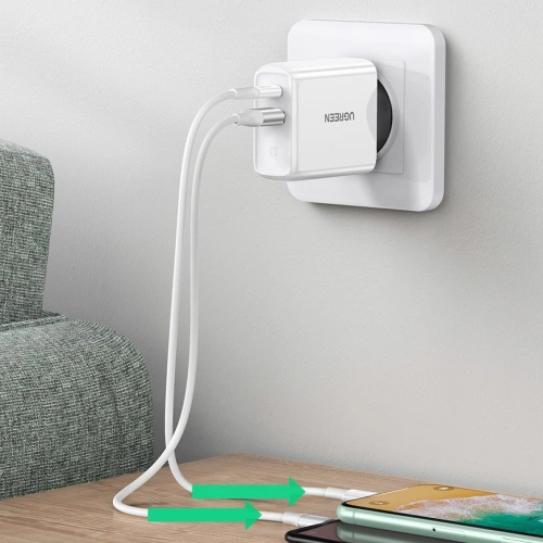 Kup Ładowarka sieciowa UGREEN CD170 USB-A/USB-C 36W QC 4.0 PD biały - UGR1333WHT - {ean13} - Sklep Home Screen