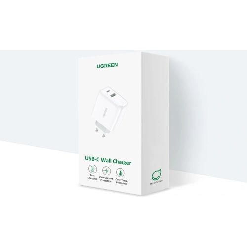 Kup UGREEN CD170 USB-A/USB-C 36W QC 4.0 PD fehér hálózati töltő - UGR1333WHT - {ean13} - Sklep Home Screen