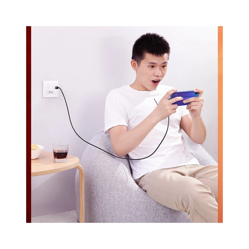 Kątowy kabel UGREEN US313 USB-A - USB-C QC 3.0 SCP FCP 5A 0,5m czarny