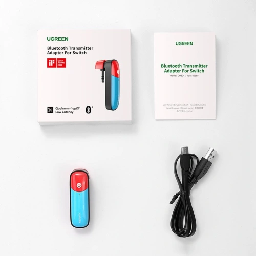 Kup UGREEN Bluetooth 5.0 aptX 3,5 mm mini jack adó Nintendo Switch-hez - UGR1335 - {ean13} - Sklep Home Screen