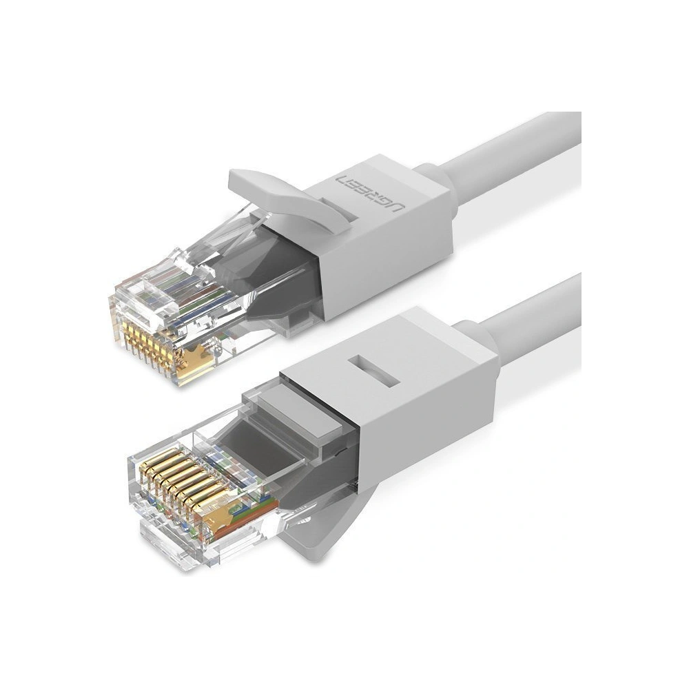 Kabel sieciowy UGREEN NW102 Ethernet patchcord RJ45 Cat 6 UTP 1000Mbps 1m biały