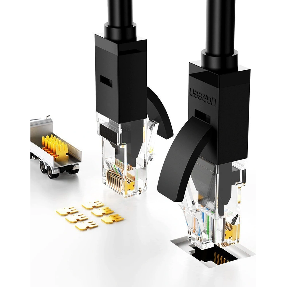Kabel sieciowy UGREEN NW102 Ethernet patchcord RJ45 Cat 6 UTP 1000Mbps 1m biały