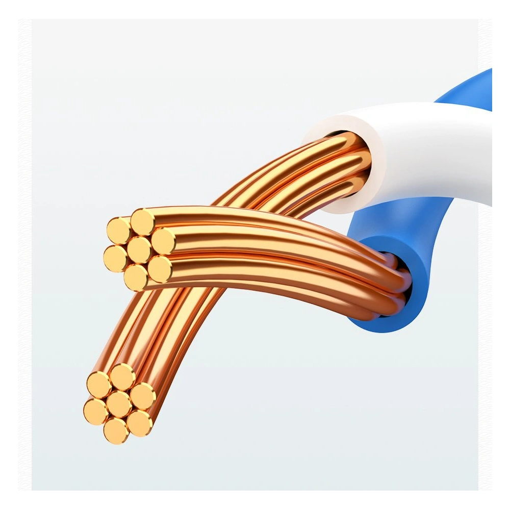 Kabel sieciowy UGREEN NW102 Ethernet  patchcord RJ45 Cat 6 UTP 1000Mbps 5m biały