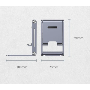 UGREEN LP263 metal aluminum folding phone holder tablet gray