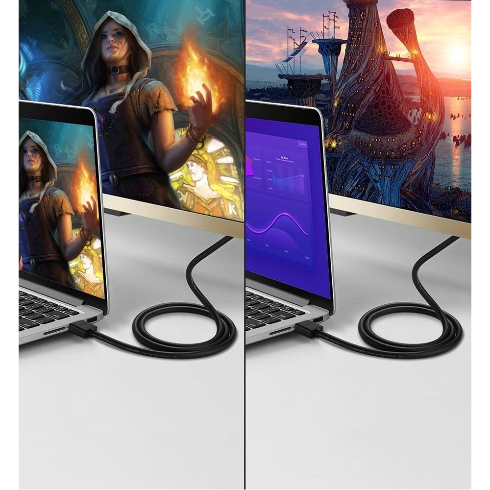 Kabel UGREEN HD104 HDMI 1.4 4K 30 Hz 3D 10 m czarny