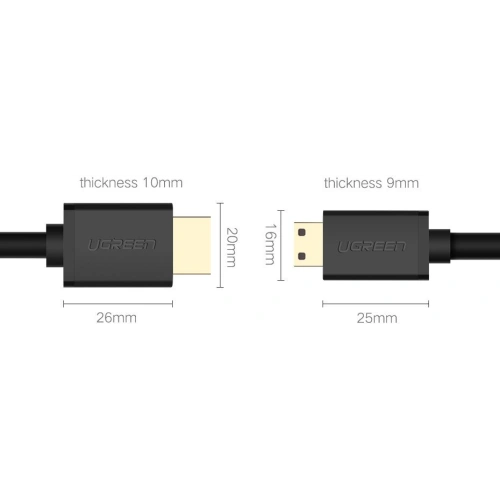 Kup Cablul UGREEN HD108 HDMI (bărbat) - mini HDMI (bărbat) 3D Ethernet ARC 1m negru - UGR1343BLK - {ean13} - Sklep Home Screen