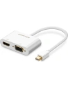 Adapter UGREEN MD108 HDMI / VGA - Mini DisplayPort 4K@30Hz FullHD 1080p Weiß