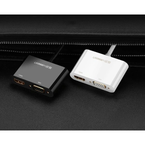 Adapter UGREEN MD108 HDMI / VGA - mini DisplayPort 4K@30Hz FullHD 1080p biały