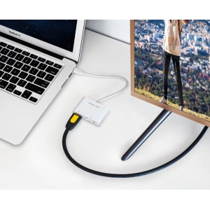Adapter UGREEN MD108 HDMI / VGA - mini DisplayPort 4K@30Hz FullHD 1080p biały