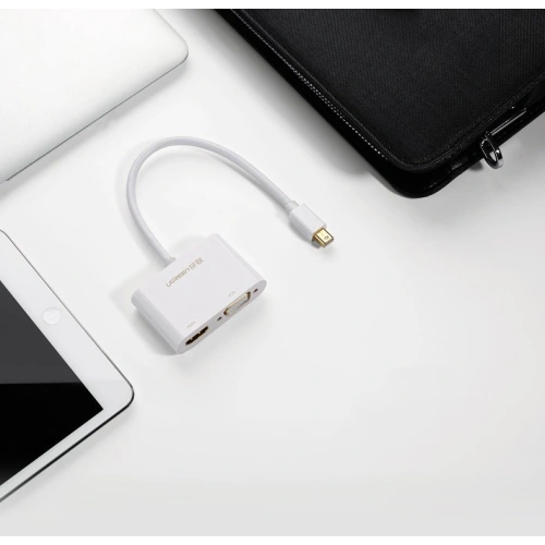 Kup Adaptér UGREEN MD108 HDMI / VGA - mini DisplayPort 4K@30 Hz Full HD 1080p černý - UGR1345BLK - {ean13} - Sklep Home Screen