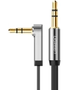 Cablu audio UGREEN AV119 AUX 3,5mm mini jack unghiular, 0,5m, negru