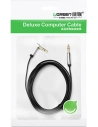 Buy UGREEN AV119 flat angled cable AUX audio cable 3.5 mm mini jack 0.5 m black - UGR1347BLK - {ean13} - Home Screen Store Europe