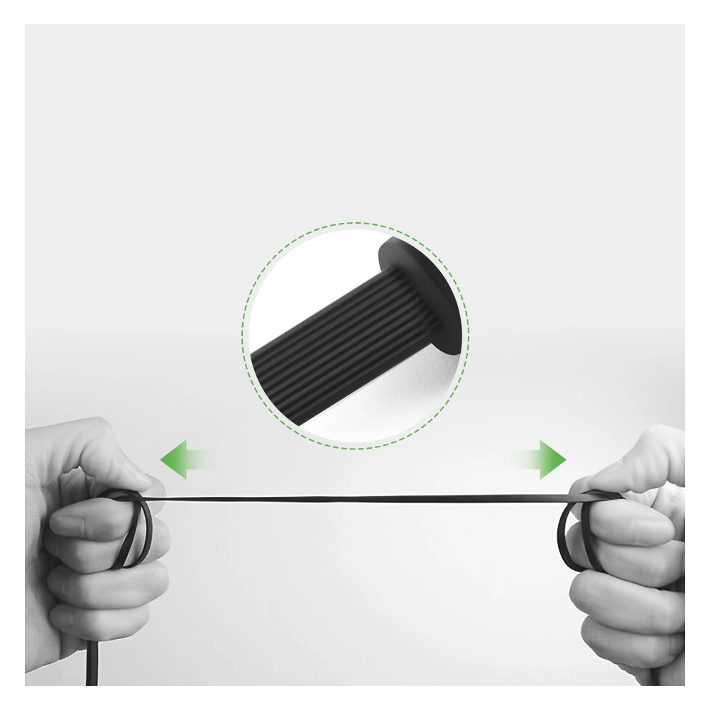 Kątowy płaski kabel UGREEN AV119 audio AUX 3,5mm mini jack 0,5m czarny