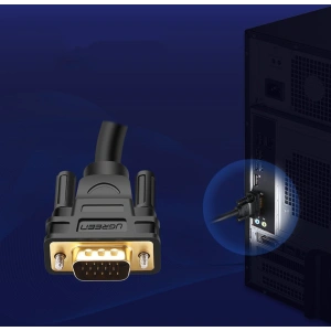 Kabel UGREEN VG101 VGA (męski) - VGA (męski) FHD 1,5m czarny