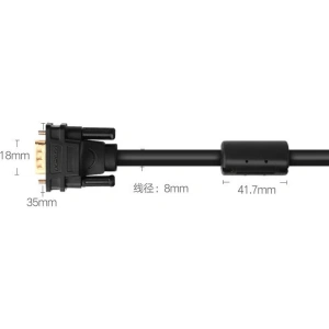 Kabel UGREEN VG101 VGA (męski) - VGA (męski) FHD 1,5m czarny