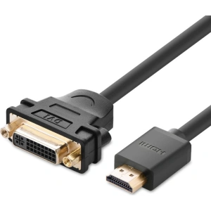 Kabel UGREEN DVI 24+5 pin (żeński) - HDMI (męski) 22cm czarny