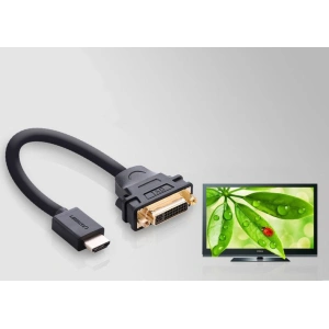 Kabel UGREEN DVI 24+5 pin (żeński) - HDMI (męski) 22cm czarny