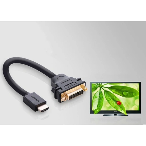Kup UGREEN DVI 24+5 tűs (női) - HDMI (férfi) kábel 22cm fekete - UGR1350BLK - {ean13} - Sklep Home Screen