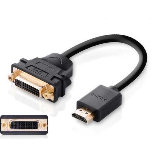 Kup UGREEN DVI 24+5 tűs (női) - HDMI (férfi) kábel 22cm fekete - UGR1350BLK - {ean13} - Sklep Home Screen