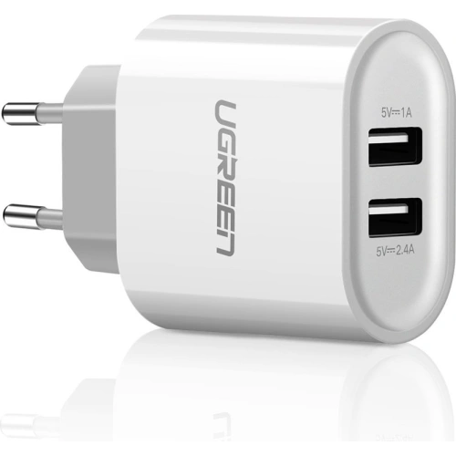 Kup UGREEN CD104 hálózati töltő 2x USB 3,4A fehér - UGR1351WHT - {ean13} - Sklep Home Screen