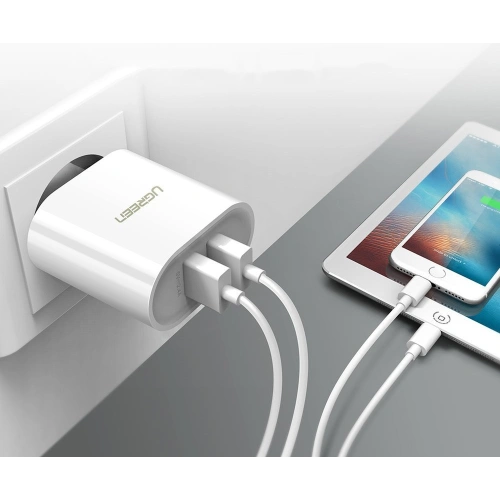 Kup UGREEN CD104 hálózati töltő 2x USB 3,4A fehér - UGR1351WHT - {ean13} - Sklep Home Screen