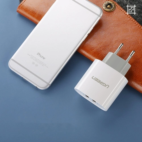 Kup UGREEN CD104 hálózati töltő 2x USB 3,4A fehér - UGR1351WHT - {ean13} - Sklep Home Screen