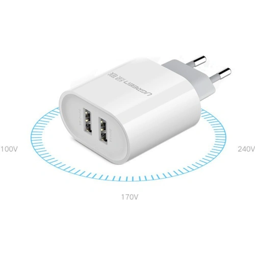 Kup UGREEN CD104 hálózati töltő 2x USB 3,4A fehér - UGR1351WHT - {ean13} - Sklep Home Screen