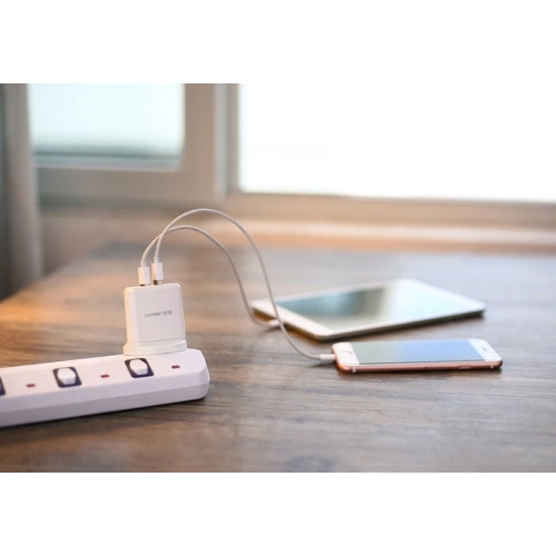 Kup UGREEN CD104 hálózati töltő 2x USB 3,4A fehér - UGR1351WHT - {ean13} - Sklep Home Screen