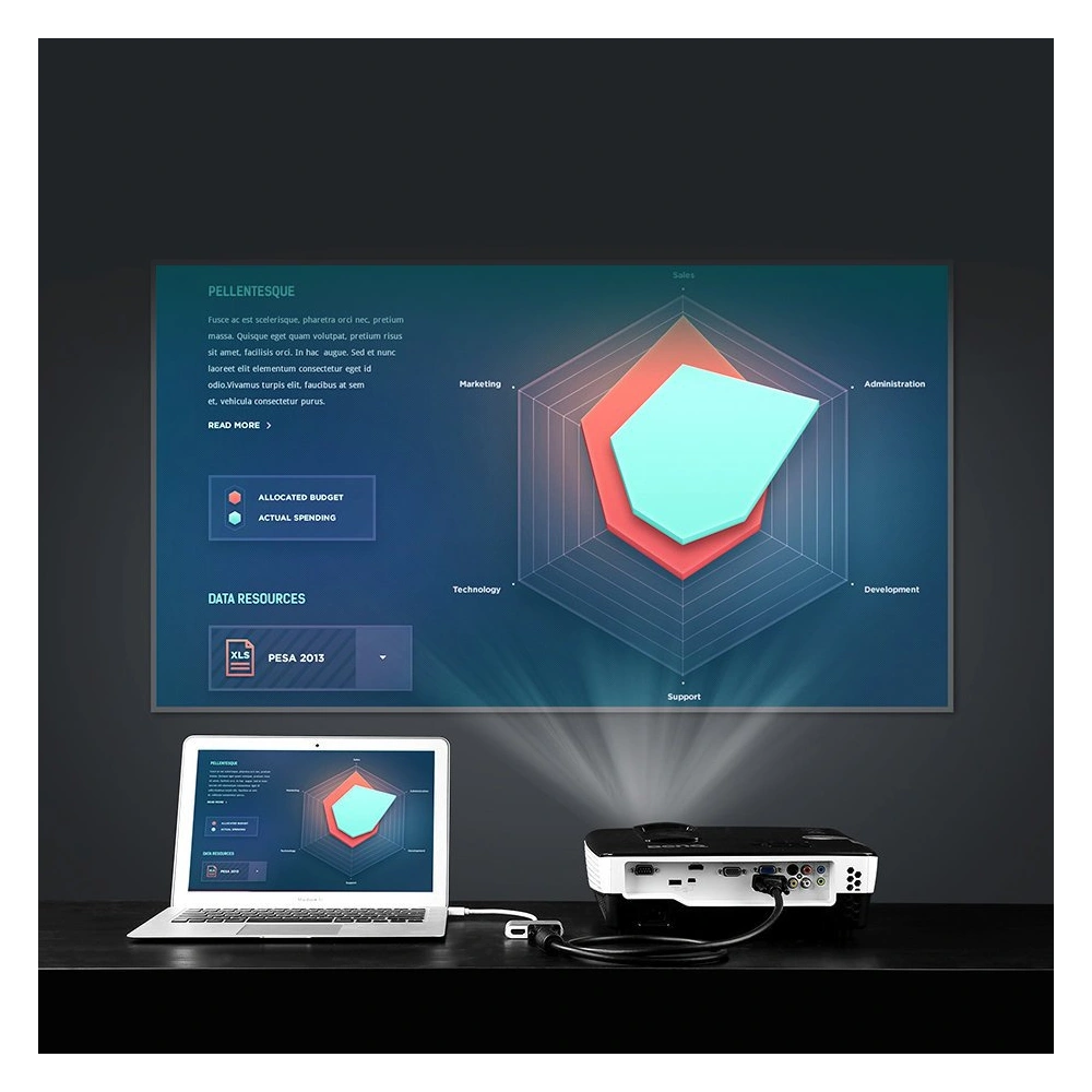 Adapter UGREEN MD115 HDMI / VGA - mini DisplayPort FullHD 1080p srebrny